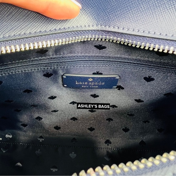Kate Spade Madison Medium Satchel & Large Wallet Continental In Parisian Navy - Picture 9 of 16